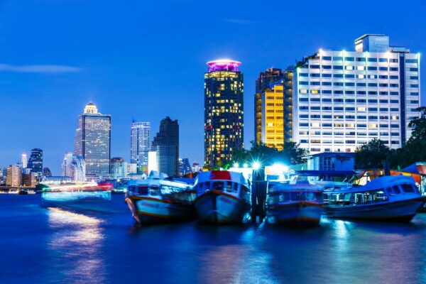 Bangkok skyline at night