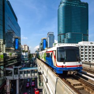 Bangkok Electric Train at Sukhumvit Route