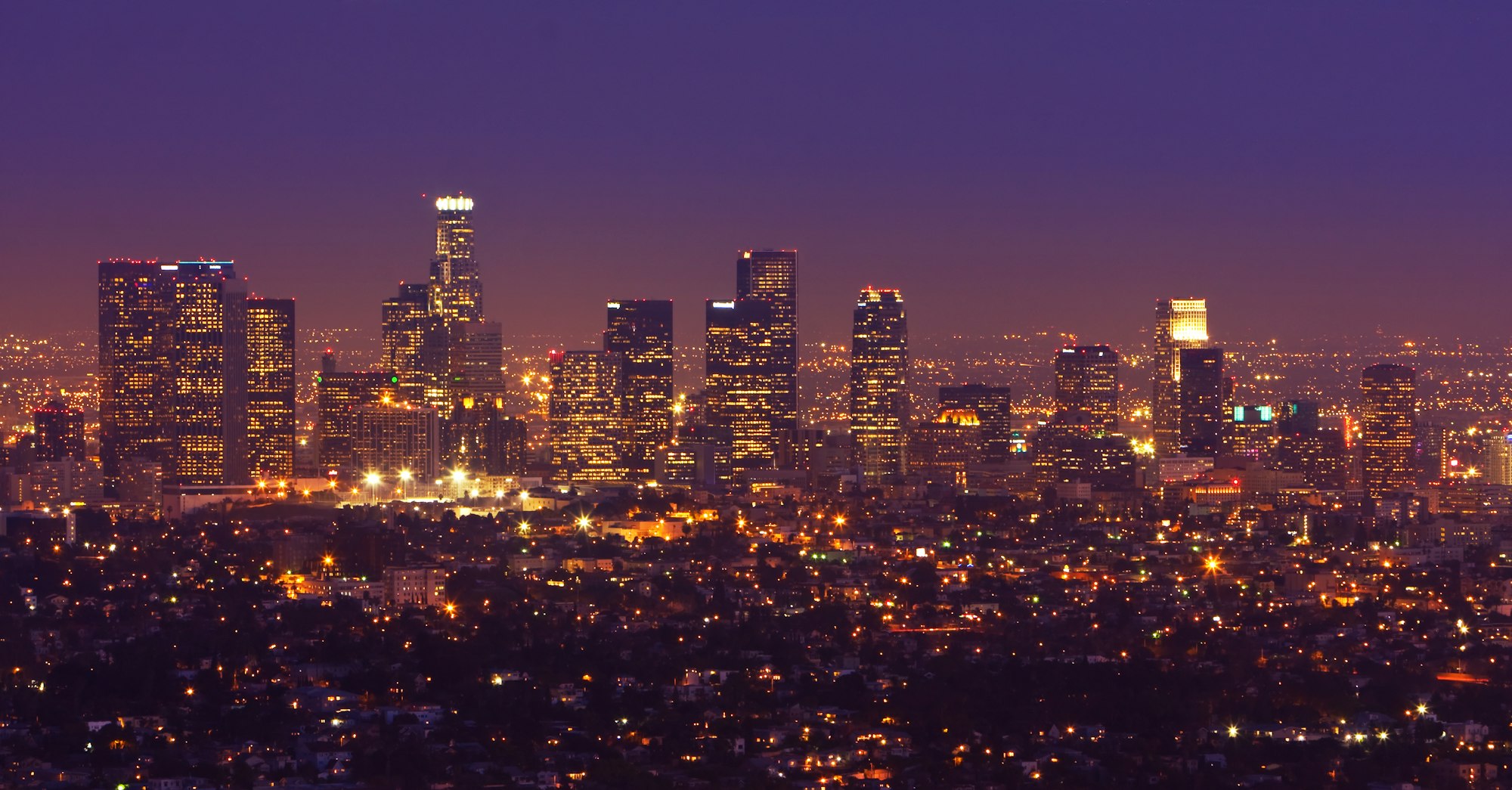 Los Angeles, Urban City at Sunset