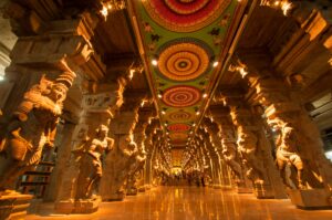 Meenakshi Temple, one of the biggest and oldest temple, Madurai, India.